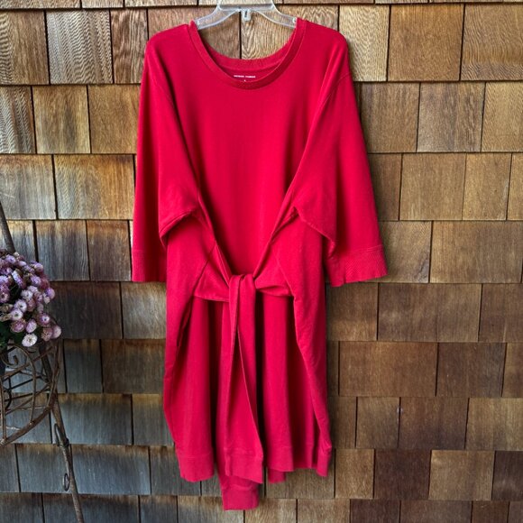 NWOT Universal Standard Cherry Red Misa Sweatshirt Dress in Women's XL/26-28 - Picture 2 of 12